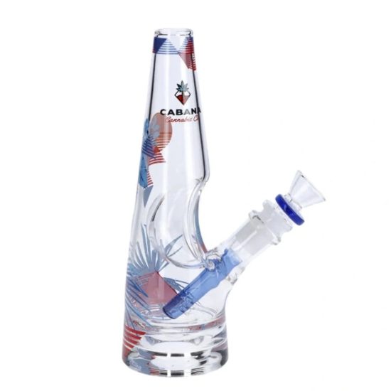 Cabana Canabis Co. The Sunrise Water Pipe - Blue - 7.5in.